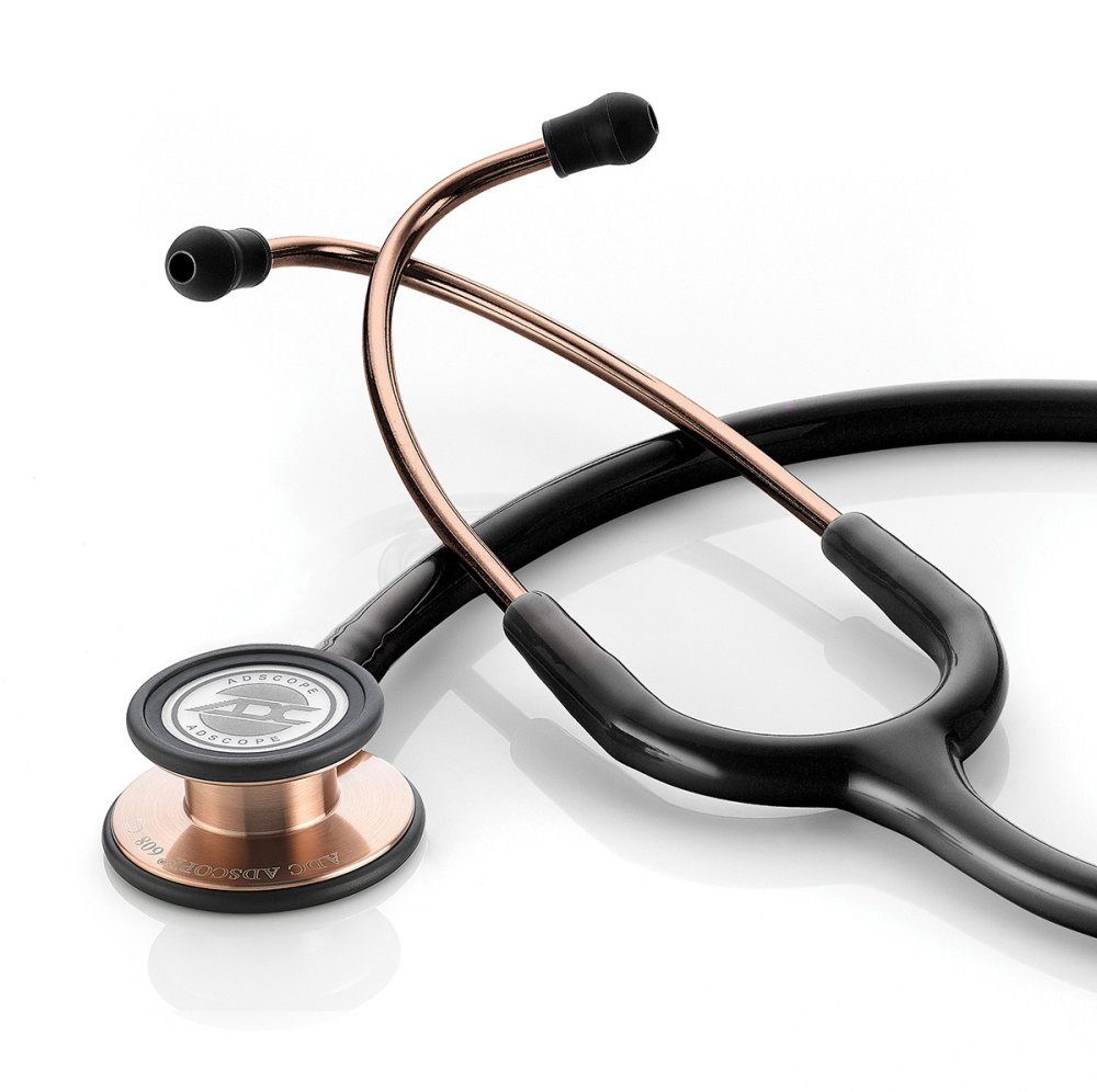 Adscope® 608 Convertible Clinician Stethoscope COPPER FINISH/BLACK TUBING